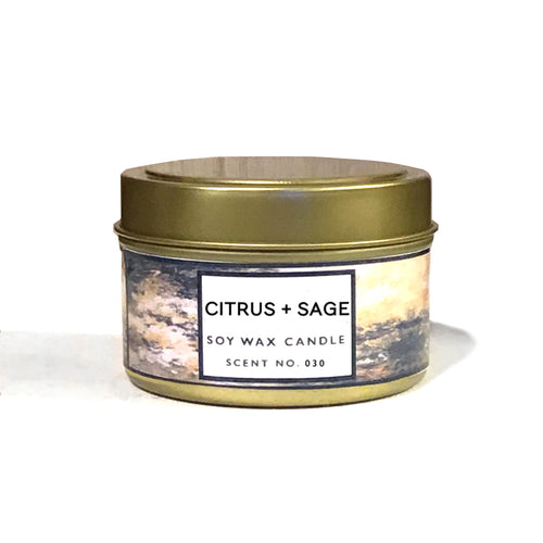 Bougie Citrus + Sauge — Soja & Huiles Essentielles Naturelles