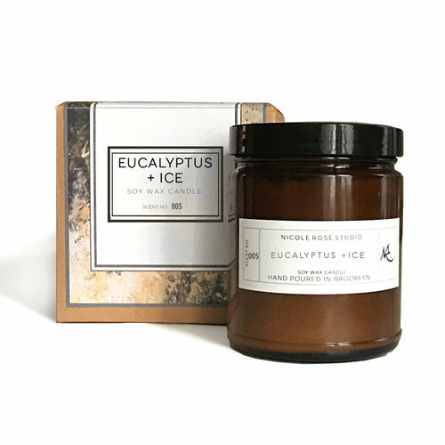 Bougie Eucalyptus + Glace — Fraîcheur & Bien-être