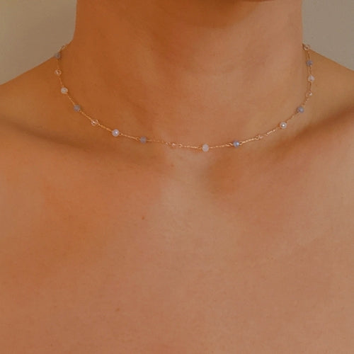 Collier Chaîne Gouttes Pastel
