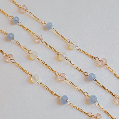 Collier Chaîne Gouttes Pastel