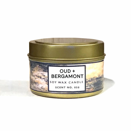 Bougie Oud + Bergamote — Sensualité & Profondeur