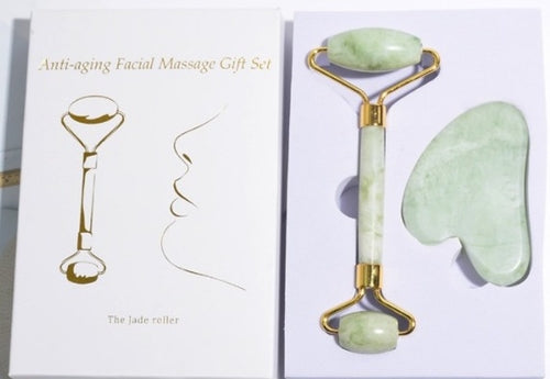 Coffret Rouleau de Jade & Gua Sha — Rituel Beauté Naturel