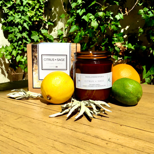 Bougie Citrus + Sauge — Soja & Huiles Essentielles Naturelles